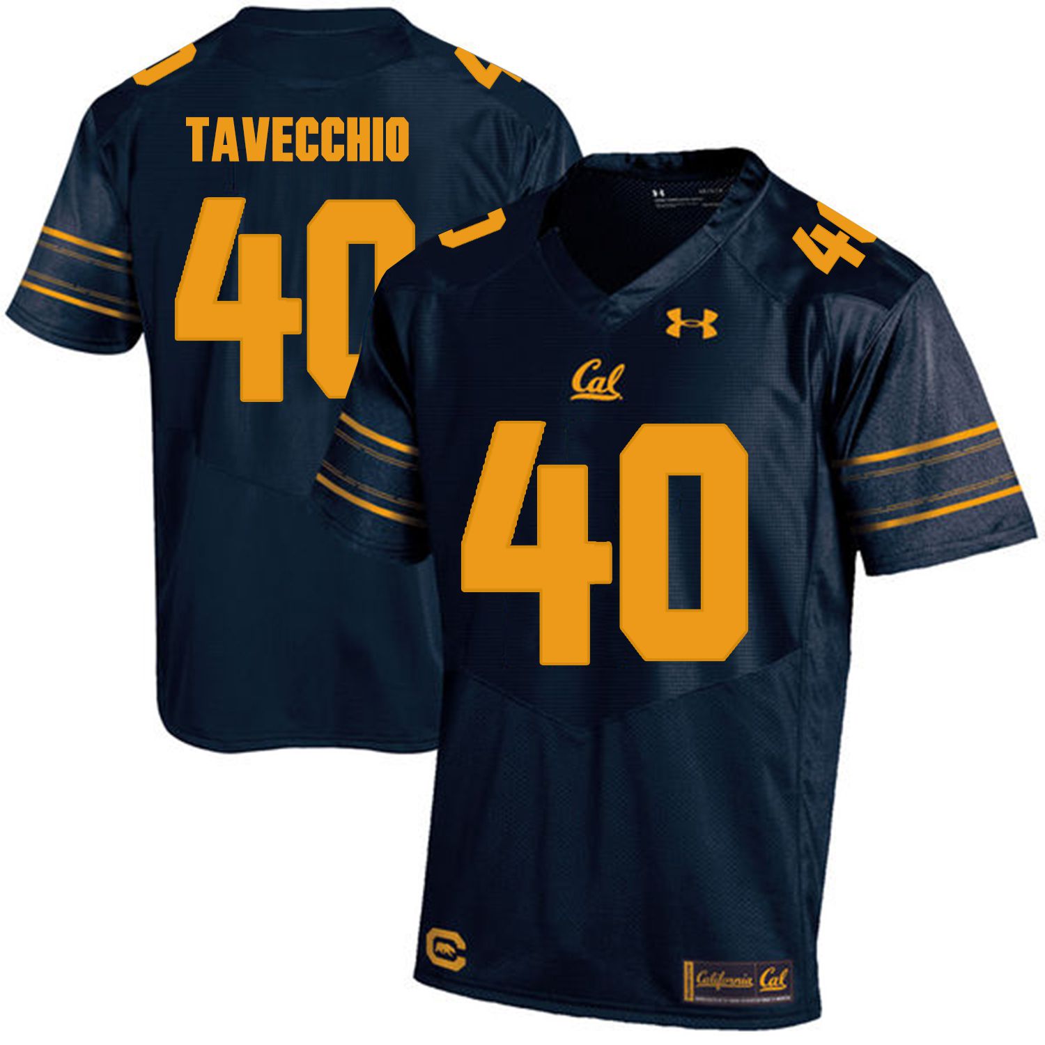 Men California Golden Bears #40 Giorgio Tavecchio Dark blue Customized NCAA Jerseys